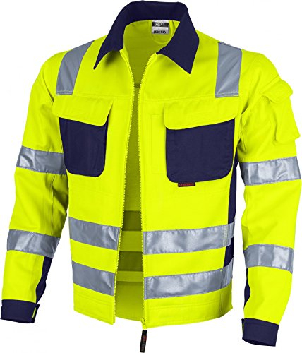 Qualitex Giacca Avvertimento Protezione PRO MG 245 – Diversi Colori Giallo/Marine XXXXXL