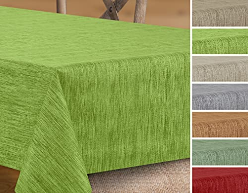 Wachstuchtischdecke rund oval eckig, Georginias Tischdecke abwischbar, Farbe und Größe wählbar (Eckig 100x140 cm Grün)