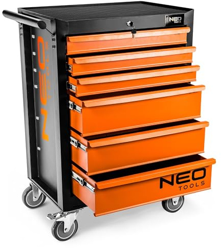 NEO 84-221 6 Lådor Verktygsskåp - Orange Svart