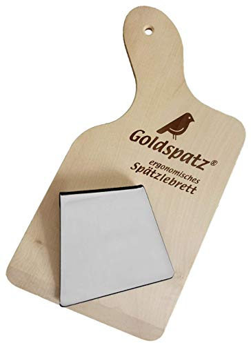 Gold Sparrow Ergonomic Spätzle Board with Scraper – 2198S