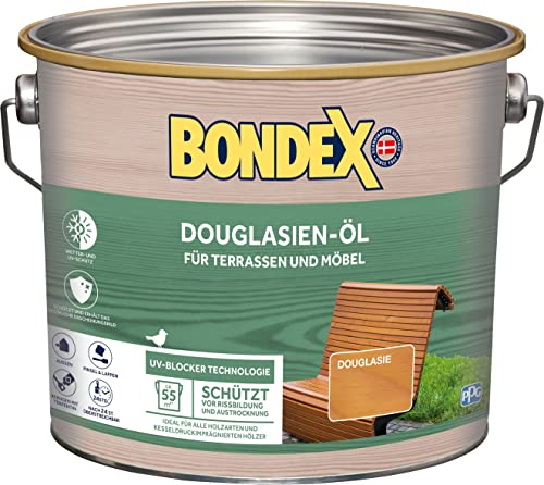 Bondex 329614 Douglasien-Öl 2,5 L für 55 m² - Extrem wasserabweisend - Schützt vor Rissbildung und Austrocknung - Atmungsaktiv