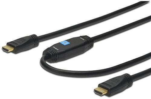 DIGITUS HDMI High Speed Anschlusskabel mit Verstärker, 15m, Full HD (1080p), Typ A, Stecker/Stecker