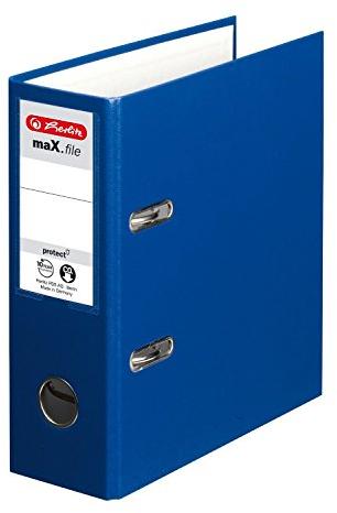 10 Herlitz 10842000 Ordner maX.file protect, A5 hoch, Farbe blau, FSC Mixed