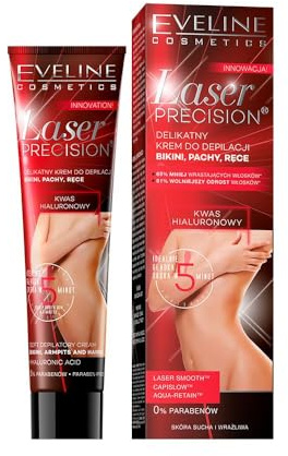 Eveline Cosmetics Eveline Laserpräzision Enthaarungscreme für empfindliche Bereiche mit Capislow und Aqua-Retain, 125 ml
