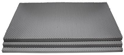 Prosanvita Noppenschaum Schaumplatte Akustik Schaumstoff 100x200x6 cm grau