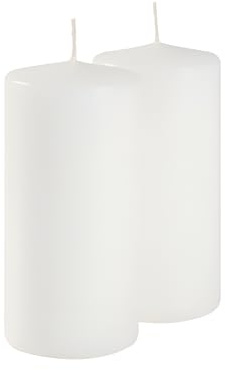 Cereria Di Giorgio - 4 Candele Cero - Ø 7 cm h. 15 cm - Bianco Cloud