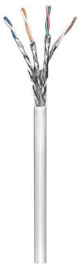 Wentronic Goobay 95709 Cables Cat6 S/FTP/Cable de Red ethernet/Bobina Cable de Red cat6 / Low Smoke Zero Halogen (LSZH) / Gris / 305m