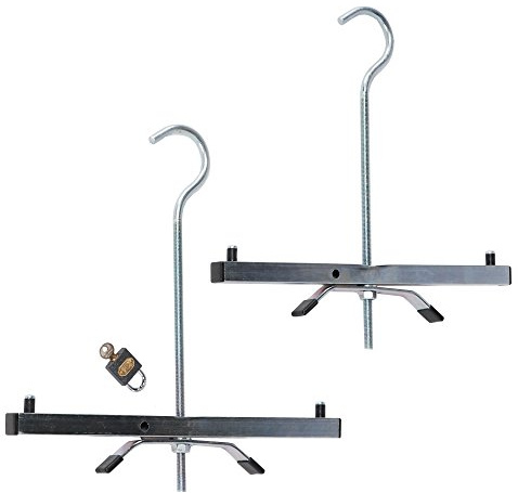 TB Davies Universal Roof Rack Ladder Clamps (Pair with Padlocks)-Secures your ladders safely to your roof rack, Locks your ladders in place, Guards against theft