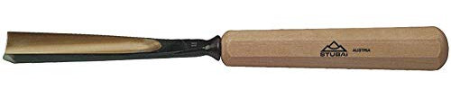 Stubai 521110 Sgorbia per Scultori con Manico, Modello 11, 10 mm