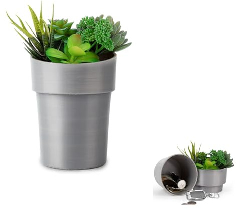 Cassaforte a forma di vaso con piante, chiave per nascondere denaro e oggetti, cassaforte segreta per esterni, giardino, ufficio