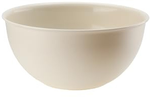 GALICJA MOLLY Cuenco de plástico grande y duradero para mezclar masa de levadura, 2000 ml, 20 x 20 x 9,5 cm, color crema