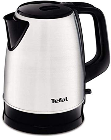 Tefal KI150D Wasserkocher (1,7 Liter, 2400 Watt, kabellos) edelstahl/schwarz, KI150D10