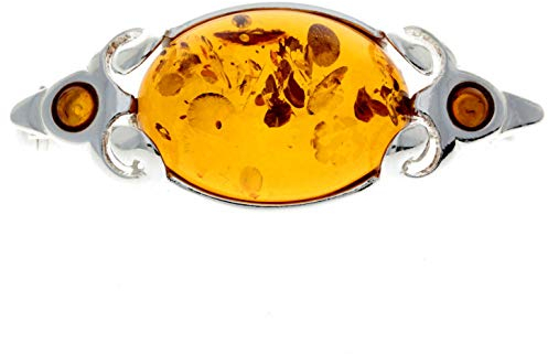 SilverAmber Damen-Brosche 925 Silber mit Bernstein - GL815