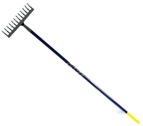 NEW GARDEN RAKE 12 TEETH CARBON STEEL + HANDLE LAWN