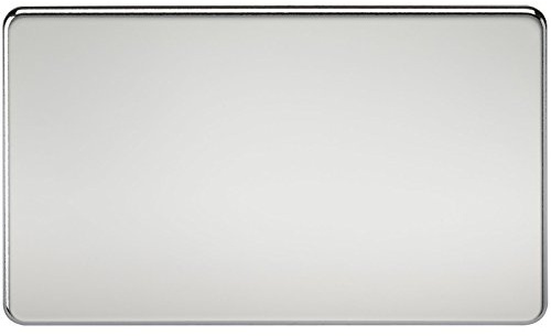 Knightsbridge SF8360PC - 2-Gang, Sin Tornillos Placa Ciega - Cromo Pulido