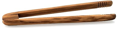 Continenta Gourmetzange aus Olivenholz, geölt, mit einer Länge von 15cm