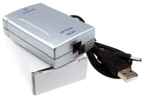 Digital Audio Koax SPDIF Cinch Chinch Zum Optisches TOS Konverter Adapter USB Kraft