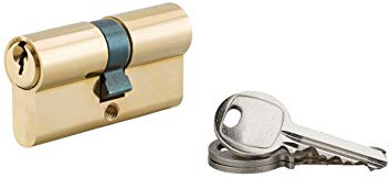 Cilindro europeo a doppia entrata, 30x30mm, ottone, 3 chiavi - Serrurerie de Picardie