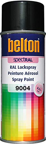 belton spectRAL Lackspray RAL 9004 signalschwarz, glänzend, 400 ml - Profi-Qualität