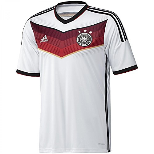 adidas Herren Trainingsshirt DFB Trikot Home WM, White/Black/Victory Red/Matte Silver, XL