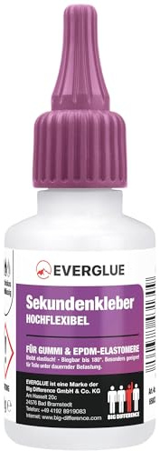 Sekundenkleber extra stark dünnflüssig hochflexibel 50g für präzises Kleben und schnelle Reparaturen Sekundenkleber Kunststoff- super glue extra stark flüssig für Gummi, Schläuche und EPDM