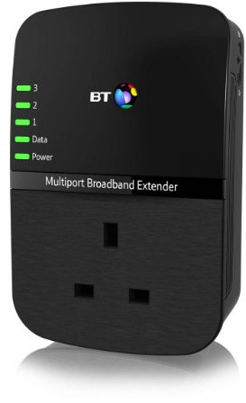 BT Multiport Broadband Extender 500 Add-On, Pass Through Powerline Adapter