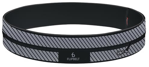 FlipBelt Klassischer Laufgürtel, Laufgürtel, Bauchtasche für Damen und Herren, kein Scheuern, Hüftband für Handy, feuchtigkeitsableitender Aufbewahrungsgürtel, US-Unternehmen
