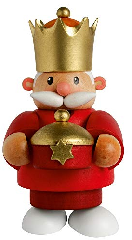 KWO Olbernhau 25017 Räuchermännchen Caspar mini, 11 cm