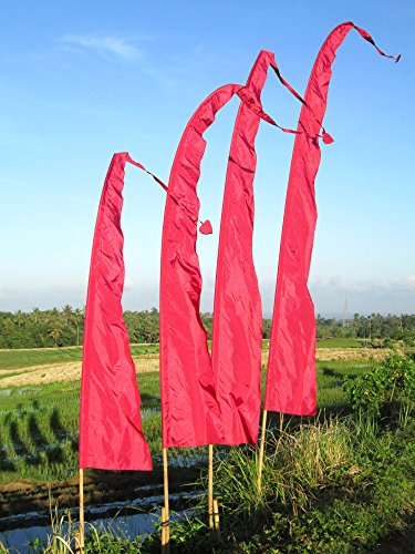 Asiastyle Bali-Fahne, dunkelrot (BF-13),4 Meter