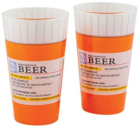 BigMouth Inc Prescription de Bière Pinte Verre Ensemble de 2