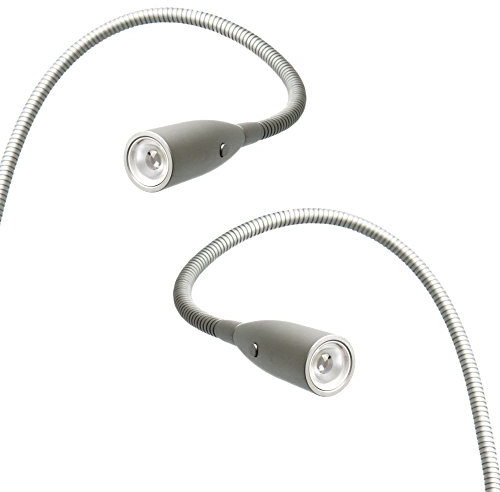 kalb Material für Möbel LED Bettleuchte Leseleuchte Aufbauleuchte Nachttischlampe Bettlampe Leselampe, Auswahl:2er SET