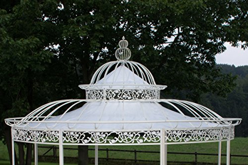 CLP Dach für Luxus Pavillon Romantik (Durchmesser: 350 oder 500 cm), wasserdichte PVC Plane, Farbe:weiß, Größe:Ø 500 cm