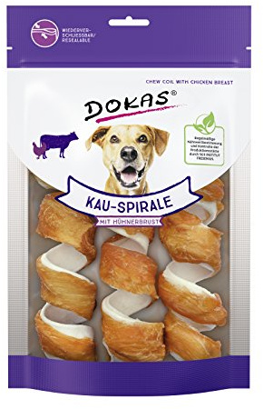 Dokas Kau-Spirale mit Hühnerbrust 3 Stück, 4er Pack (4 x 110 g)