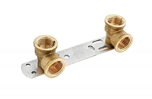1/2 x 1/2 Concealed Shower Bracket/Length - 100mm / Thermostatic Mixer Tap Bar Back Plate BSP Thread Faucet Connection Set