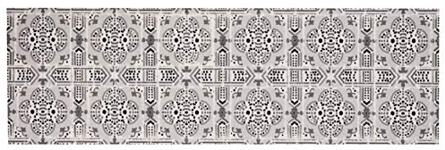 Zala Living Cook & Clean Läufer - rutschfest Teppich-Läufer Flachgewebe Kurzflor Teppich Küchenteppich Waschbar Küchenläufer Fliese für Flur, Küche, Wohnzimmer - Grau - 45 x 140 cm