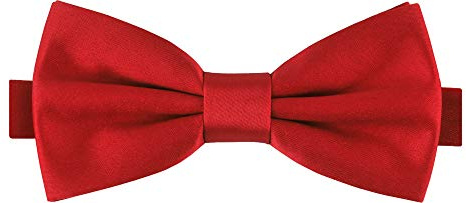 Ladeheid Herren Schmale Fliege M (12cm x 6cm), Rot, 12cm x 6cm