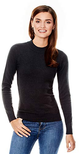 Vincenzo Boretti Jersey de Invierno para Mujer, con Cuello de Pico Acanalado
