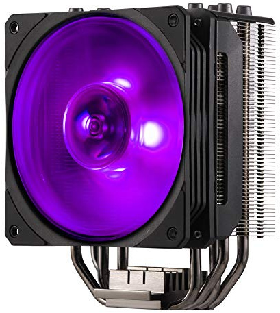 Cooler Master - Hyper 212 RGB Black Edition - Ventilateur de Processeur (Intel & AMD) 1x Ventilateur 120mm PWM - Eclairage RGB - Noir