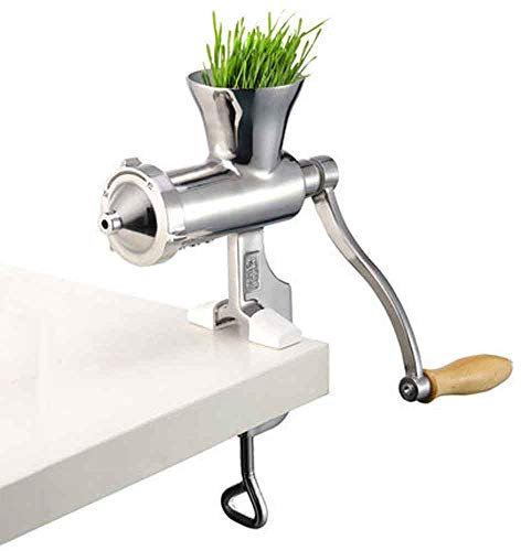 CGOLDENWALL Stainless Steel Manual Juicer Juicer Extractor Fruit Juicer Fruit Juicing Machine Press Citrus Juicer Oranges Lemons Limes Manual Wheatgrass Juicer Juice Kale Spinach Parsley (MJ01-B)
