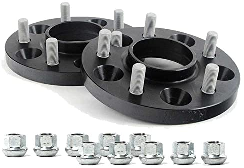 H&R Set di Distanziali per ruote DRM-sistema 30mm per asse - Interasse 5x114,3 - Mozzo 67,1mm - Bulloni M12x1,5 - compatibile con Hyundai/Kia/Mazda - Nero