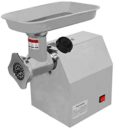 850W Elektrisk Köttkvarn 170 kg Kapacitet/Timme Rostfritt Stål 3 x Hålskiva Olika Storlekar Kommersiell Professionell Hemmabruk Korvstoppare Korvmaskin Köttfärs Hamburgare Köttbullar Korvhorn Korv