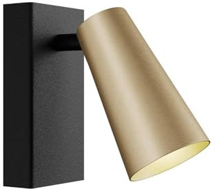 Ceiling Light 'Angelina' dimmable (Scandinavian) in Gold Made of Metal for e.g. Bedroom (1 Light Source, GU10) from Lucande | floodlight, Spotlight