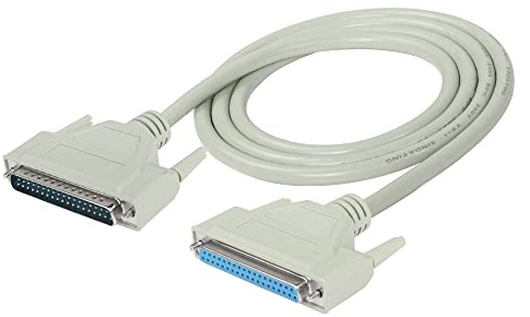 MEIRIYFA DB37 Serielles Verlängerungskabel, D-SUB 37-poliger Stecker auf Buchse, Drucker, Parallelstecker-Kabel, reiner Kupferkern für Drucker, PC, Netzwerke – 1,5 m