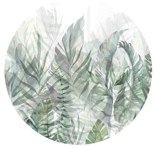 murando - Fototapete selbstklebend grüne Natur, 140x140 cm, Schlafzimmer | Selbstklebend ohne Kleister, Full HD Druck, ideal fürs Wohn- oder Schlafzimmer, schnelle Montage, lichtbeständig, geruchsfrei