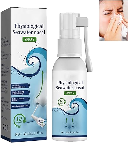 KOAHDE Natural Saline Nasal Spray,Nasal Cleaning Sprays,Runny Nose Sprays,Breathe Easy Nasal Sprays,Congestion Relief Nasal Sprays,Hayfever Relief Nasal Spray,Saline Nasal Spray Soften Nasal Passages