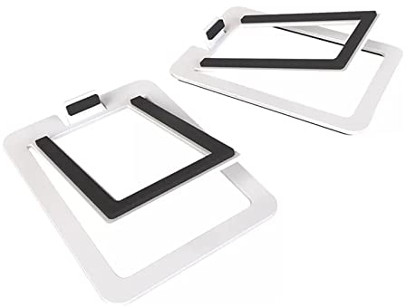 GLigeT Lautsprecherständer Kleiner Desktop-Audioständer, Metalllautsprecherständer, Lautsprecherständer, stoßfest, 1 Paar Speaker Stand (Color : White)