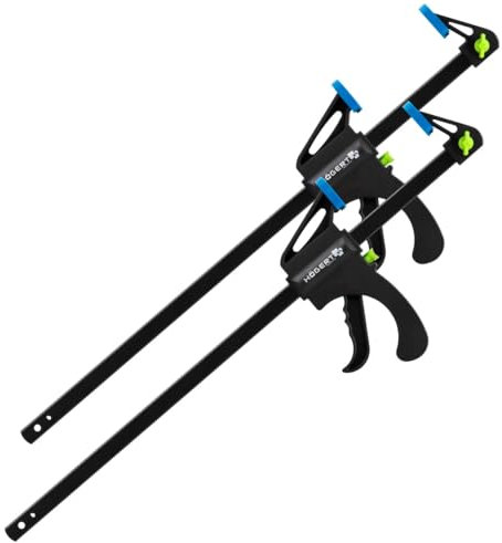 Profi Schraubzwingen | Schraub- Zwingen in verschiedenen Größen mit 2-Komponentengriff, Spannweite von 150-300mm (2er Set 450 x 63mm)
