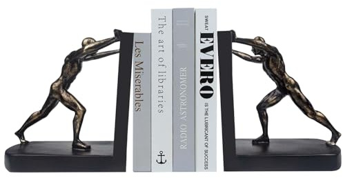 Humanoide Dekorative Bücherstützen aus Harz, rutschfeste Buchstützen für schwere Bücher, stilvolle Regaldekorationen für Zuhause, Büro und Studium Decorative Bookends