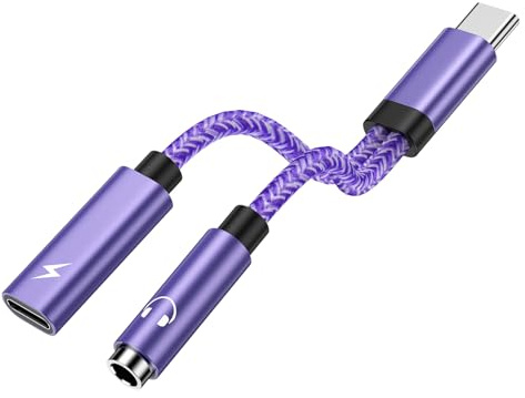 USB C Kopfhörer Adapter und Laden Schnellladung,USB C auf Klinke Adapter