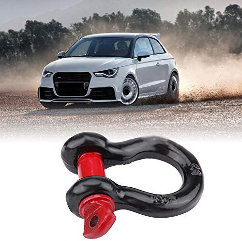 Haofy Hochleistungs-D-Ring mit Verzinkten Schäkeln Zum Abschleppen von Fahrzeugen, 2 Größen. Schäkelhalterung für D-Schäkel, 5-Tonnen-Abschleppglied (2T)